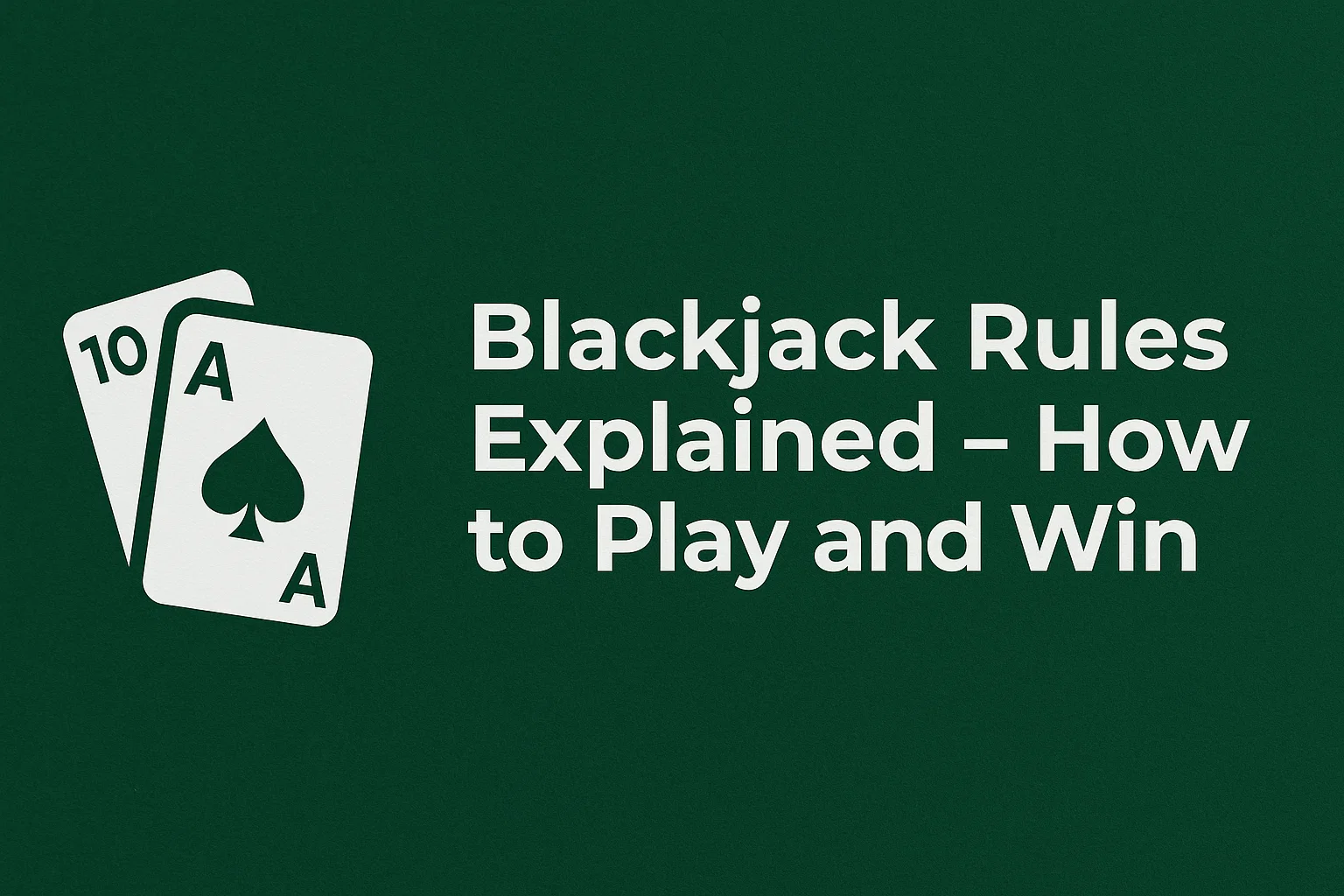 Blackjack Rules Explained – How to Play and Win